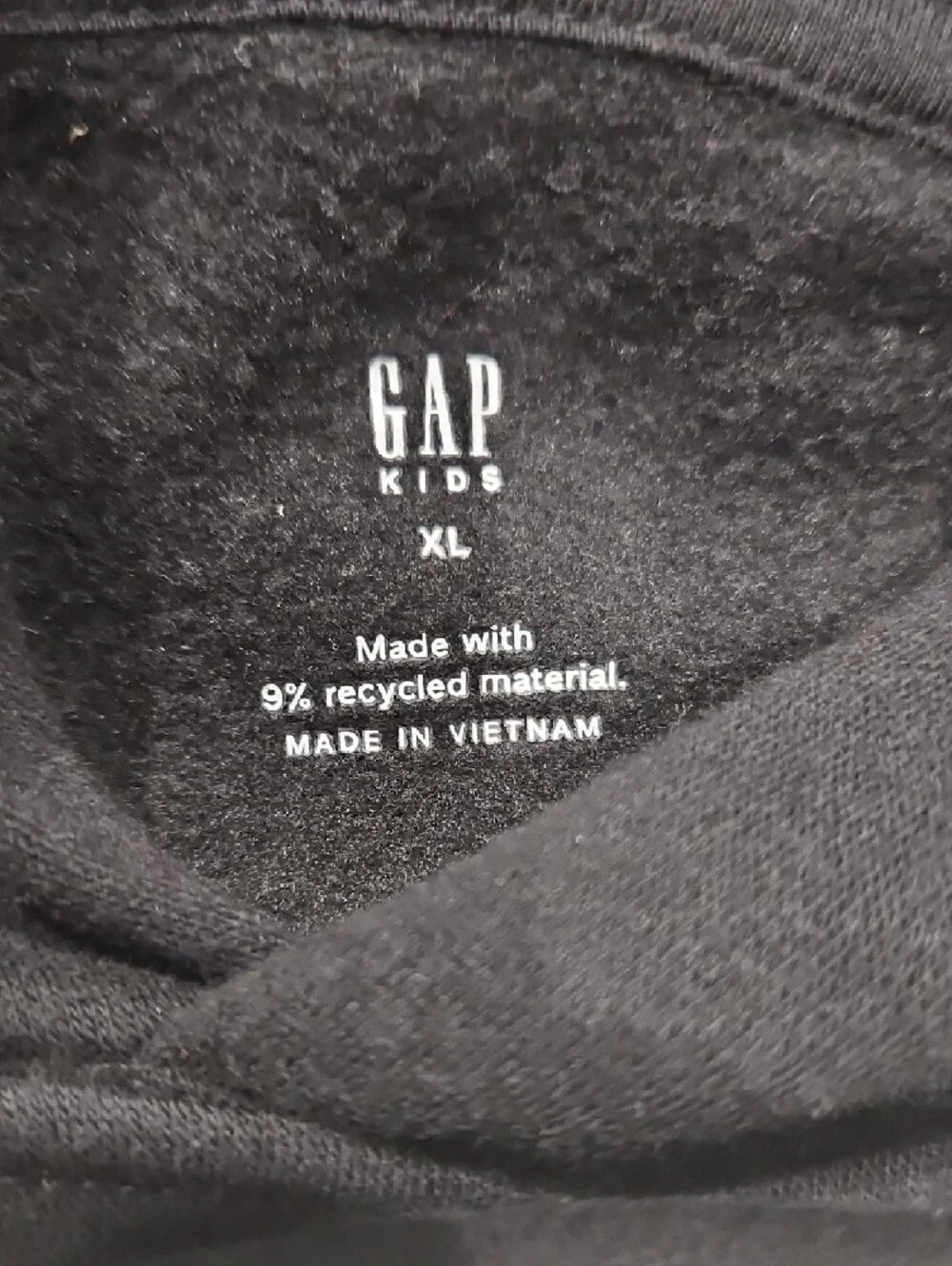 GAP Kids Black Hoodie with White Skeleton Graphic